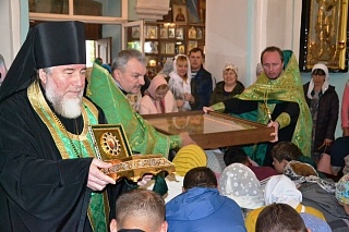 В Туровскую епархию доставлен ковчег с частицей мощей преподобного Сергия Радонежского