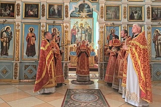 В день Усекновения главы Пророка, Предтечи и Крестителя Господня Иоанна епископ Леонид совершил Литургию в кафедральном соборе г. Мозыря