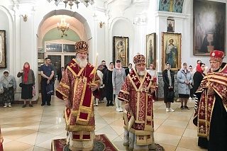 Всенощное бдение в канун дня памяти святителя Кирилла Туровского состоялось в кафедральном соборе г. Мозыря