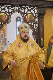 Епископ Авксентий совершил Литургию в храме преподобной Евфросинии Полоцкой прихода иконы Божией Матери "Всех скорбящих Радость"